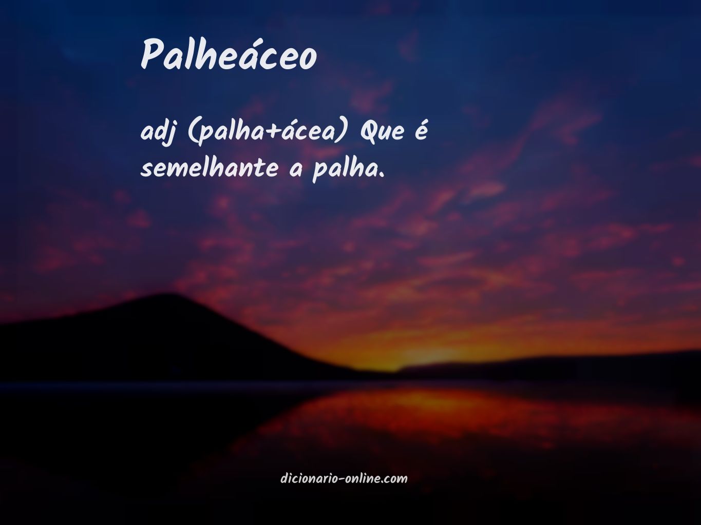 Significado de palheáceo