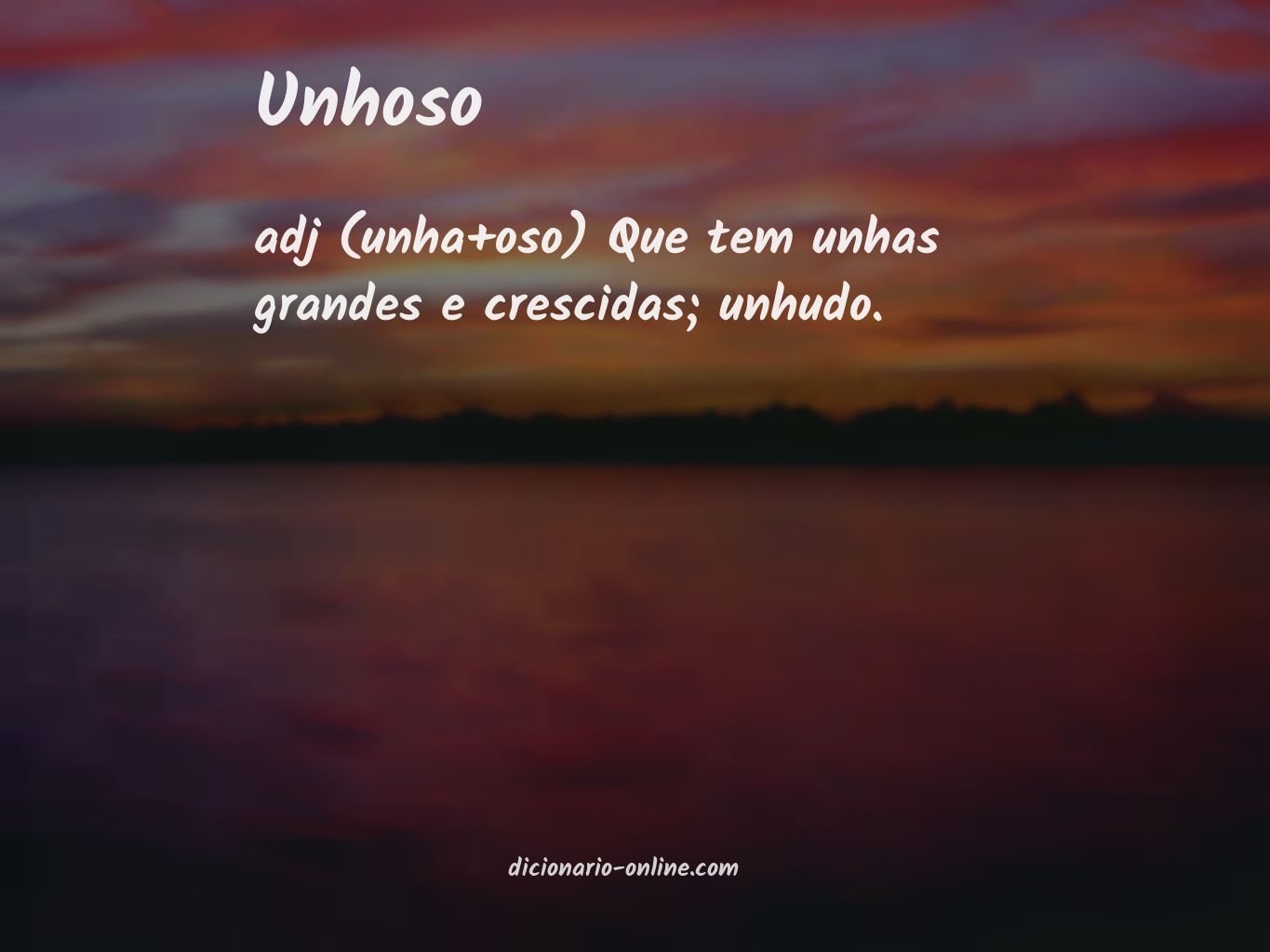 Significado de unhoso