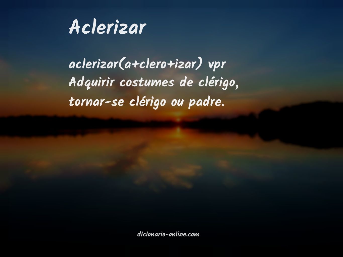 Significado de aclerizar