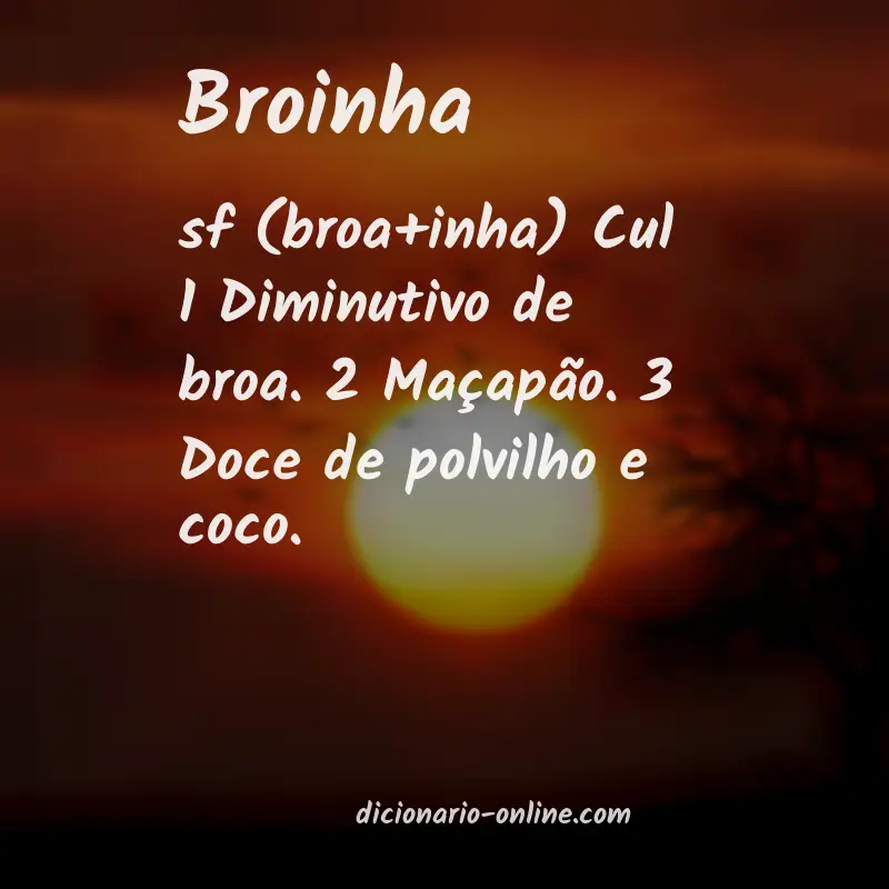 Significado de broinha