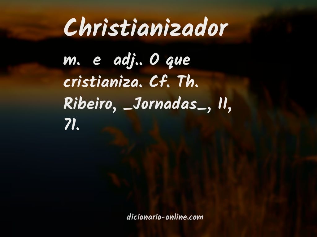 Significado de christianizador