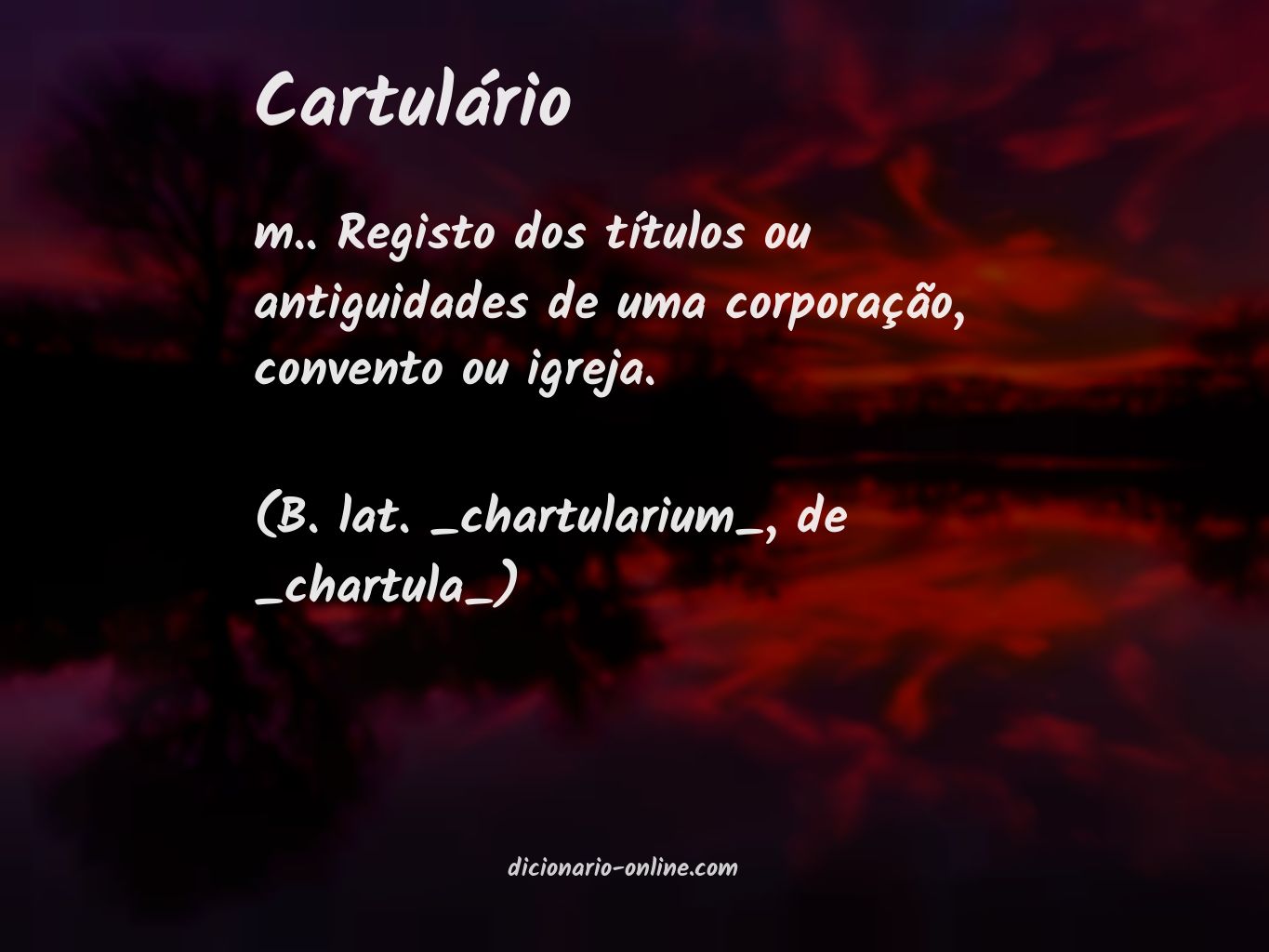 Significado de cartulário