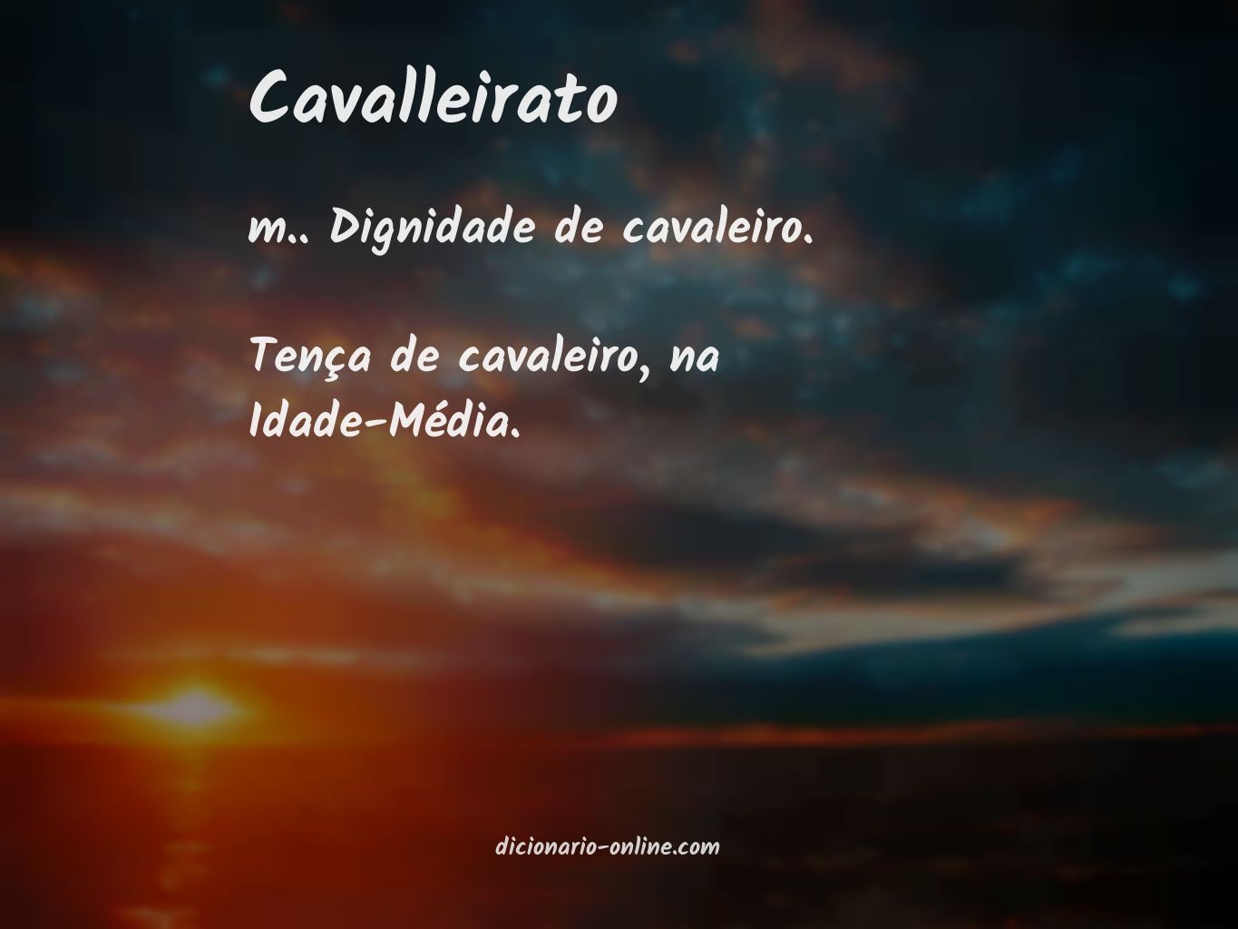 Significado de cavalleirato