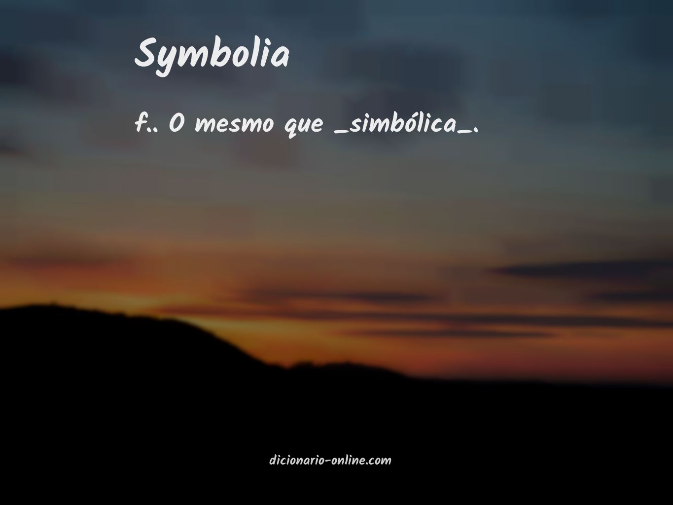 Significado de symbolia