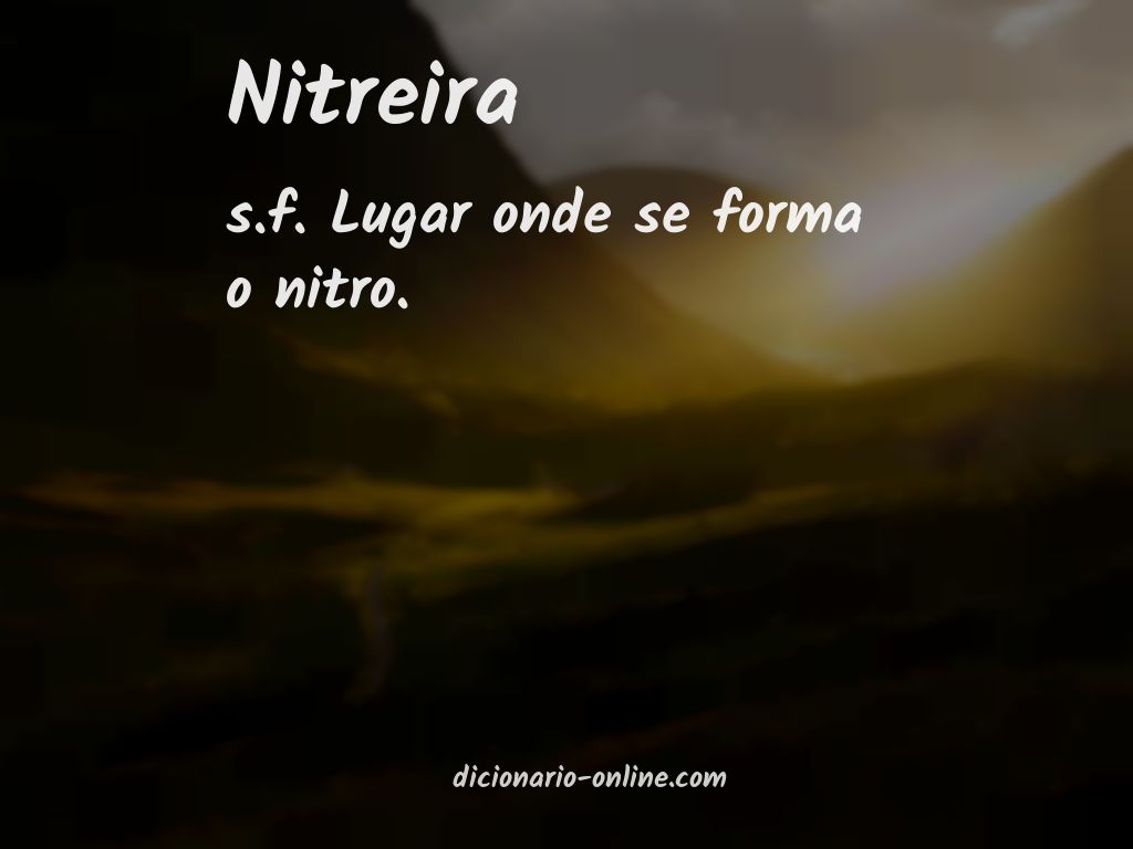 Significado de nitreira