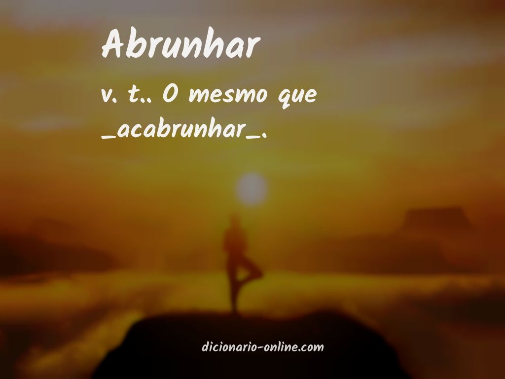 Significado de abrunhar