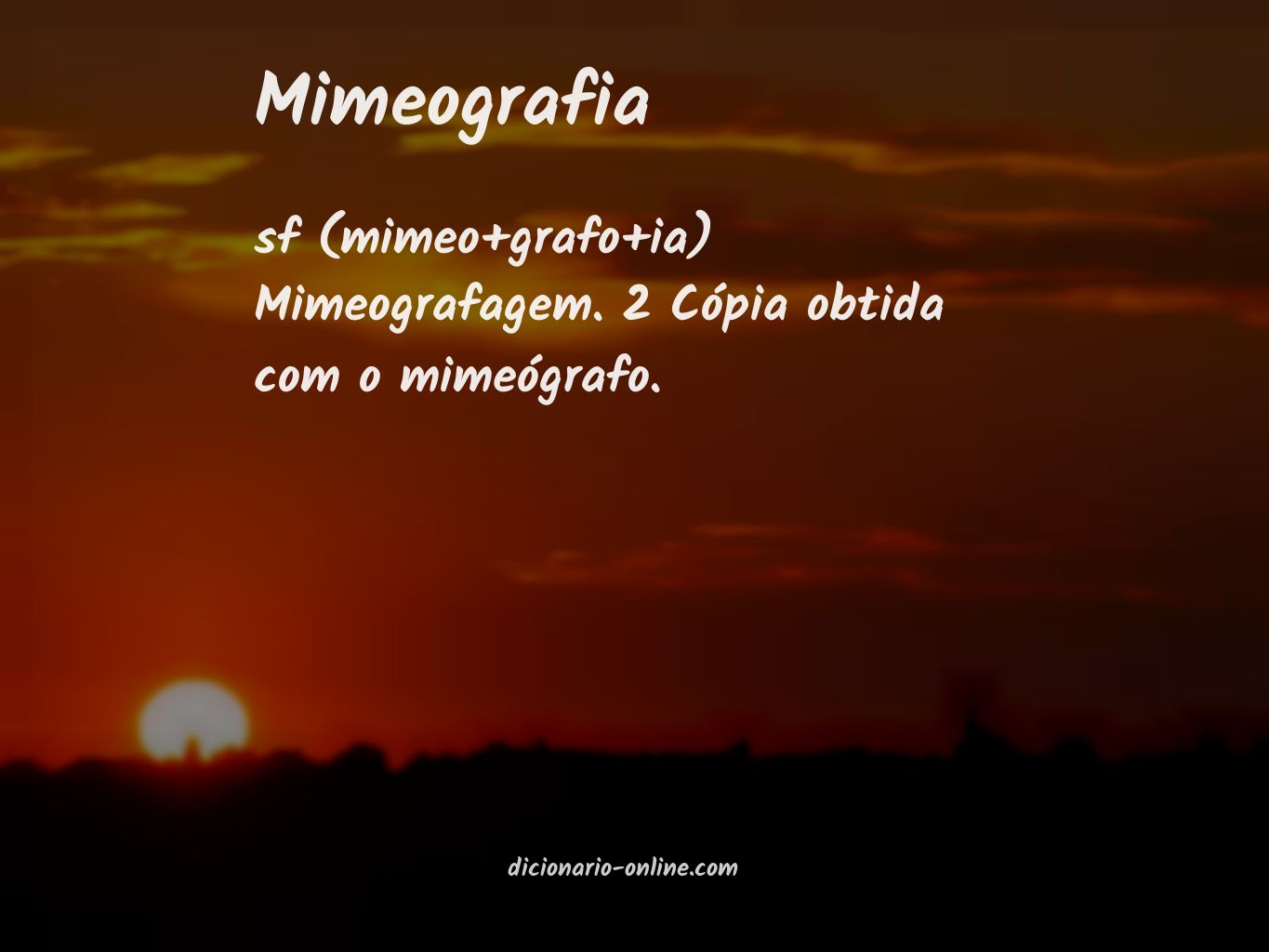 Significado de mimeografia