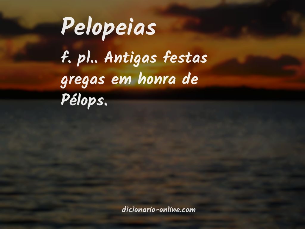 Significado de pelopeias