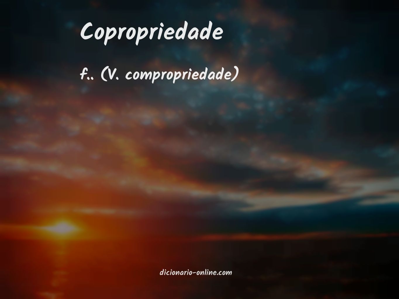 Significado de copropriedade