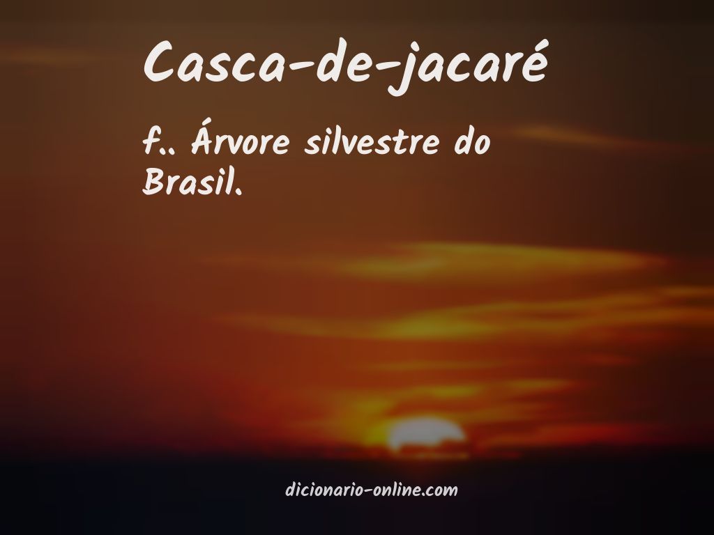 Significado de casca-de-jacaré