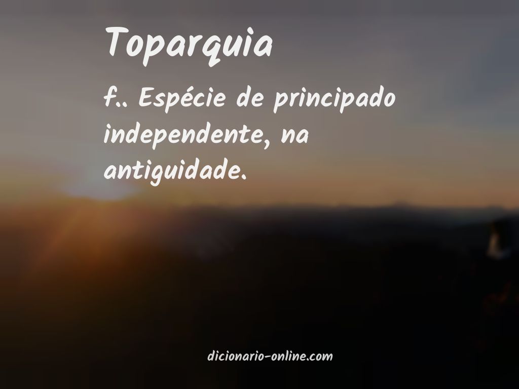 Significado de toparquia