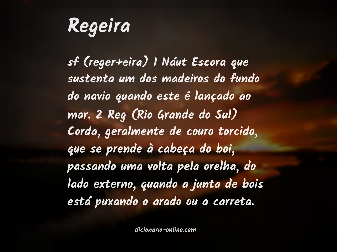 Significado de regeira