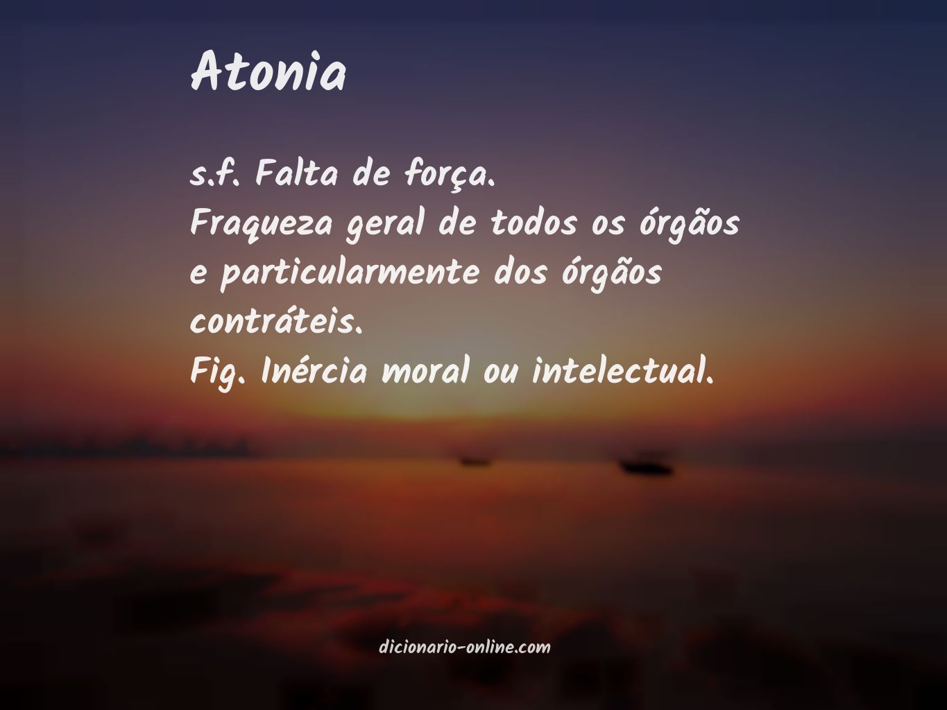 Significado de atonia