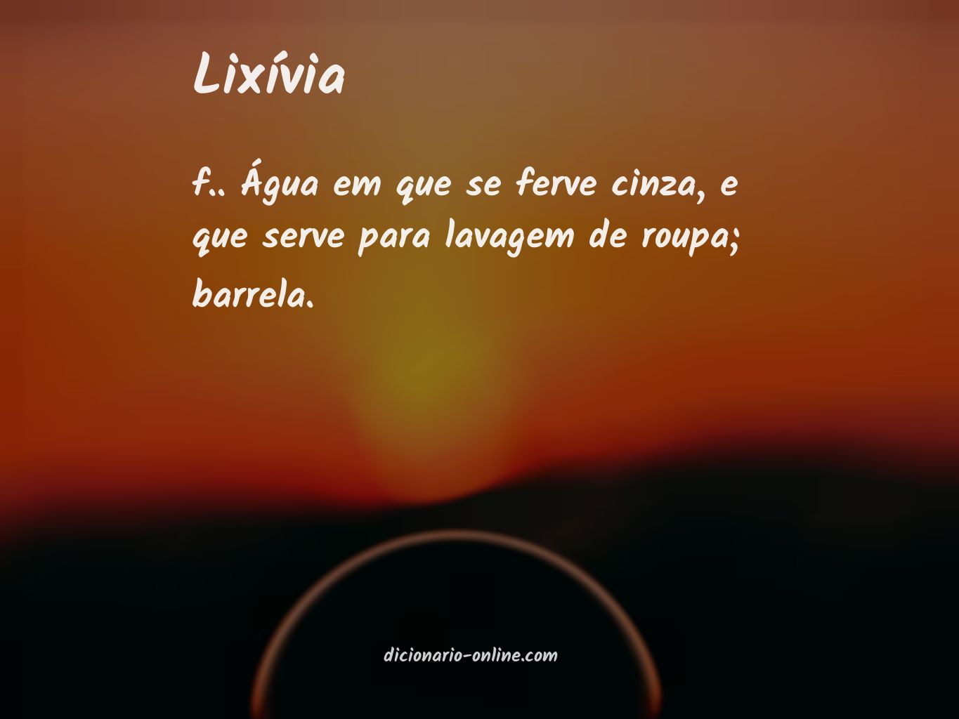 Significado de lixívia