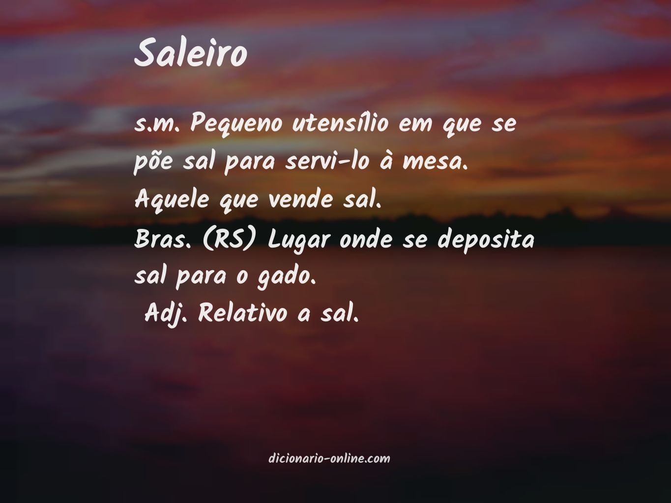 Significado de saleiro