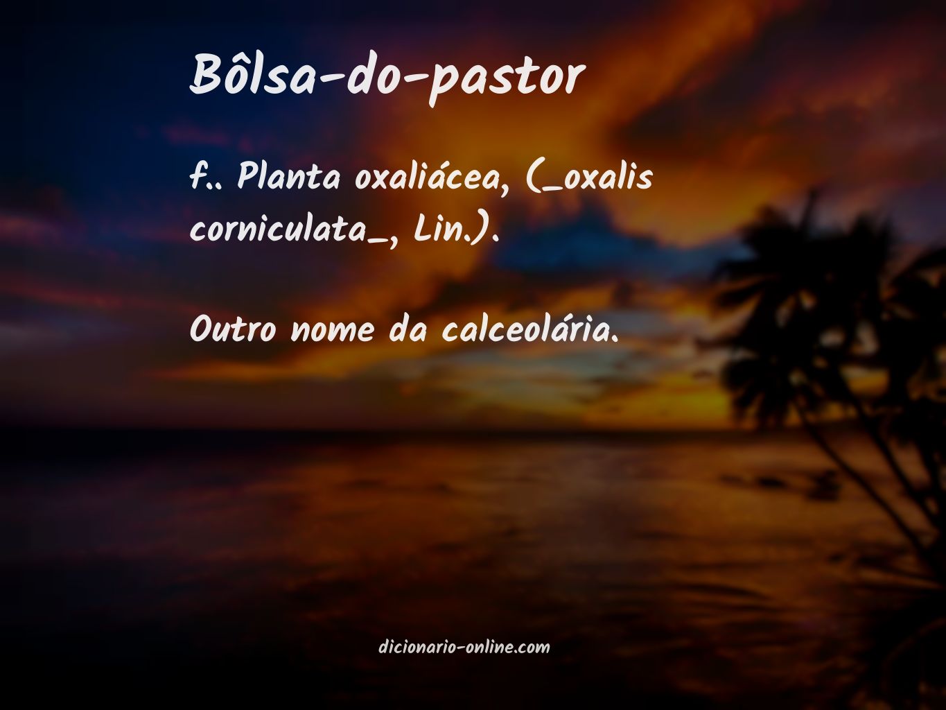 Significado de bôlsa-do-pastor