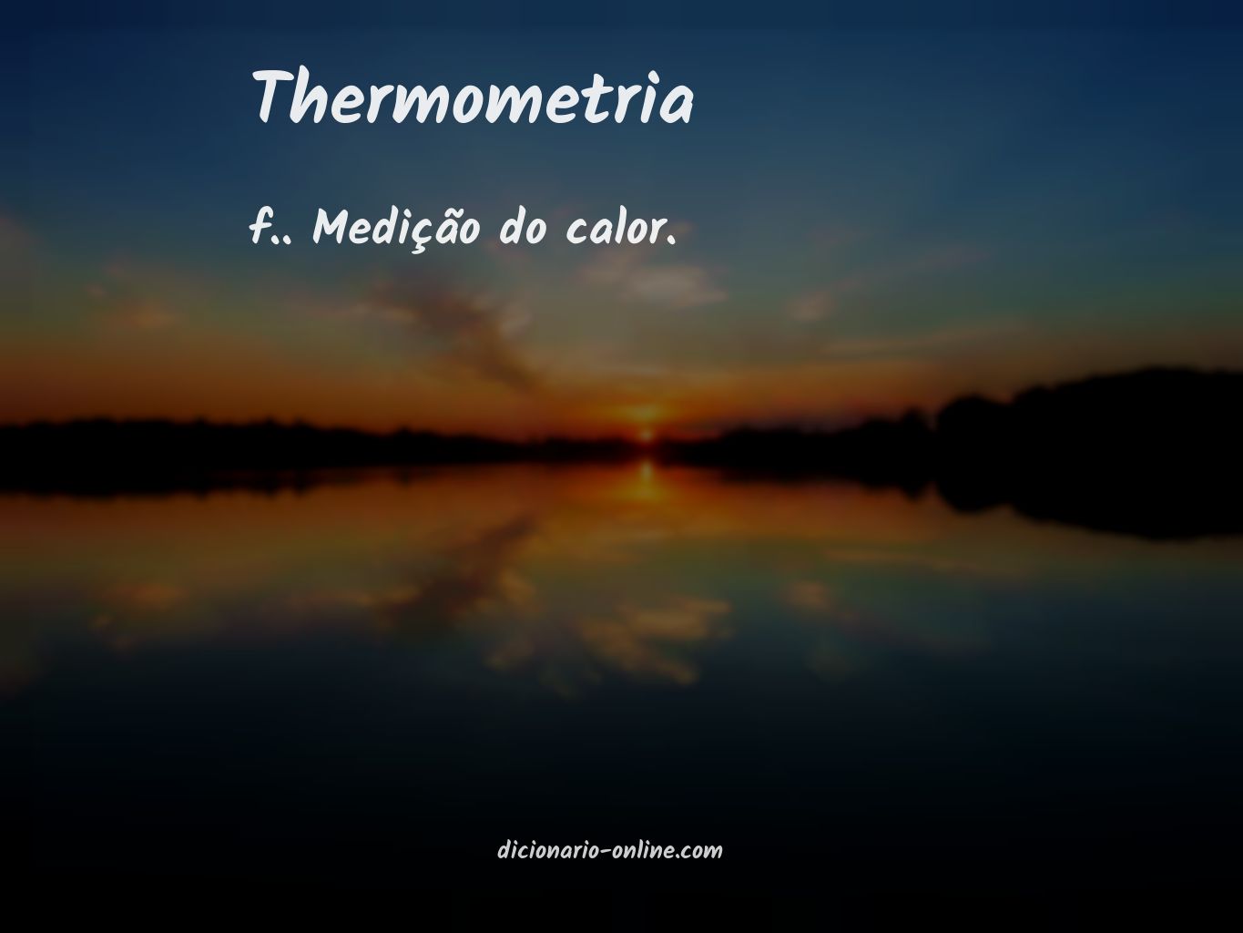 Significado de thermometria