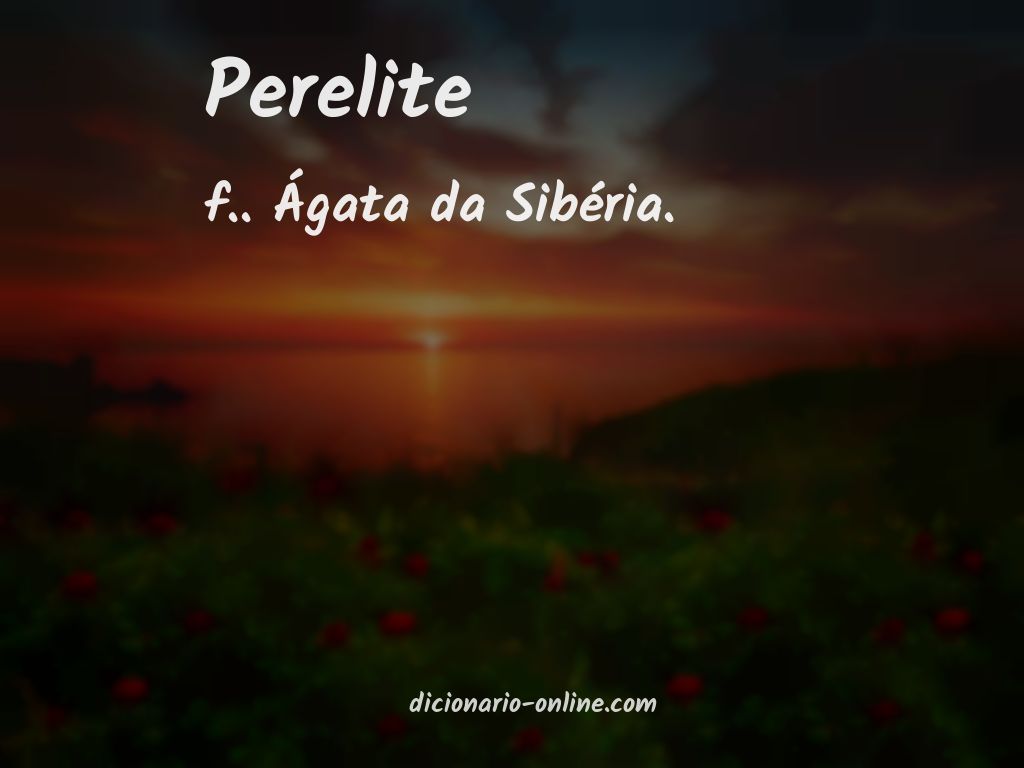 Significado de perelite