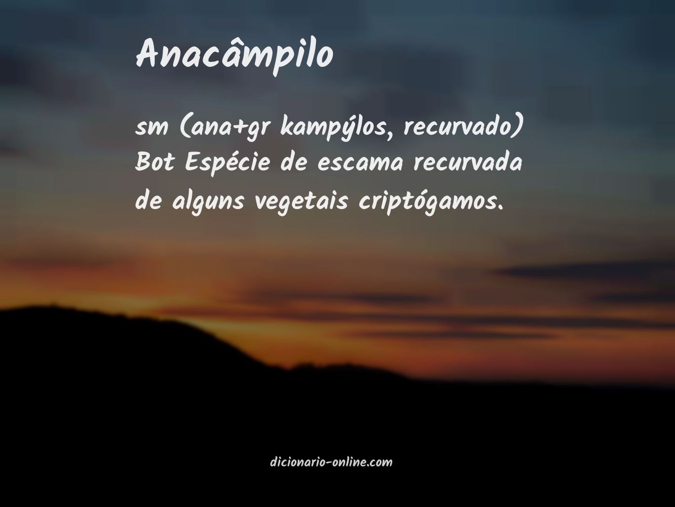 Significado de anacâmpilo