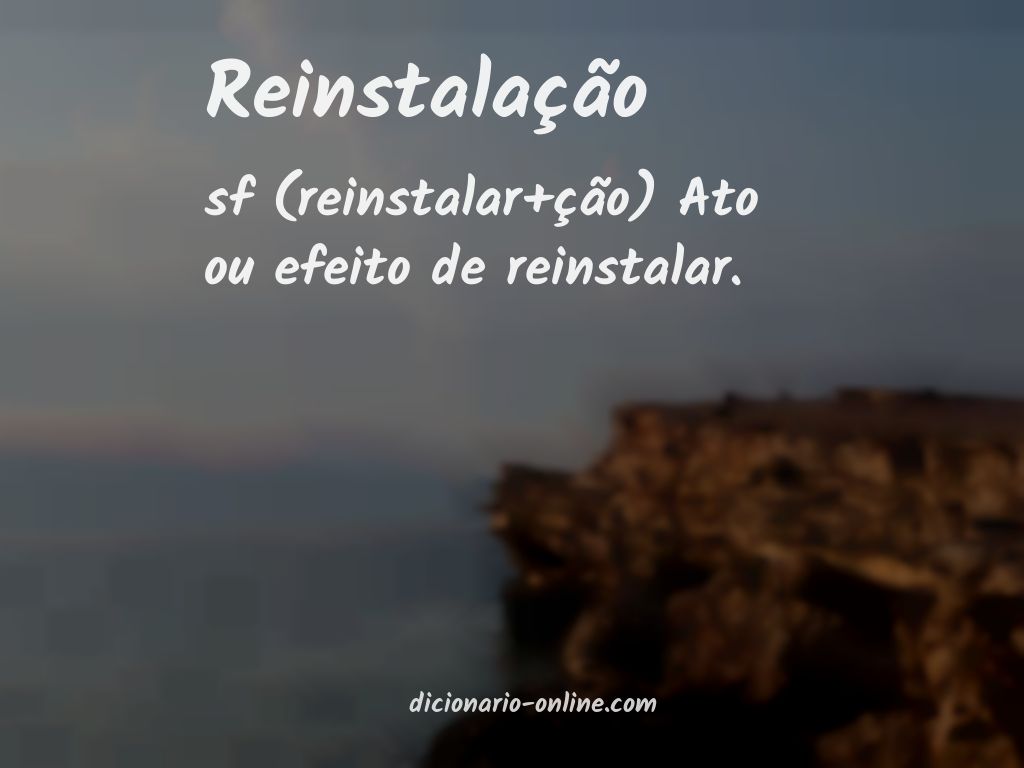 Significado de reinstalação