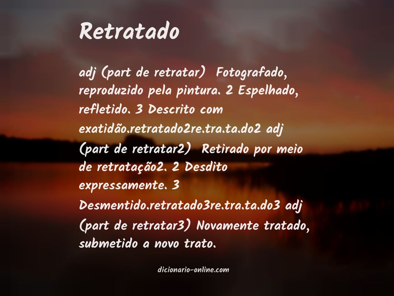 Significado de retratado