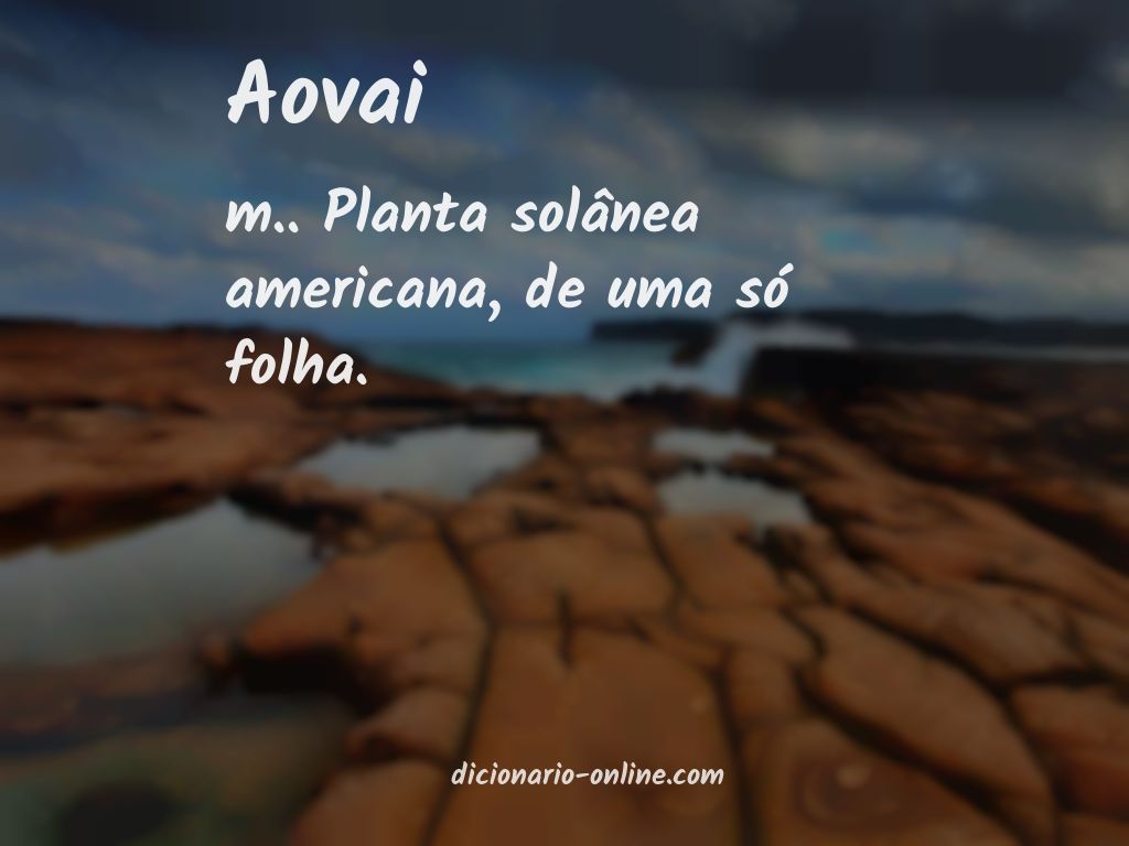 Significado de aovai