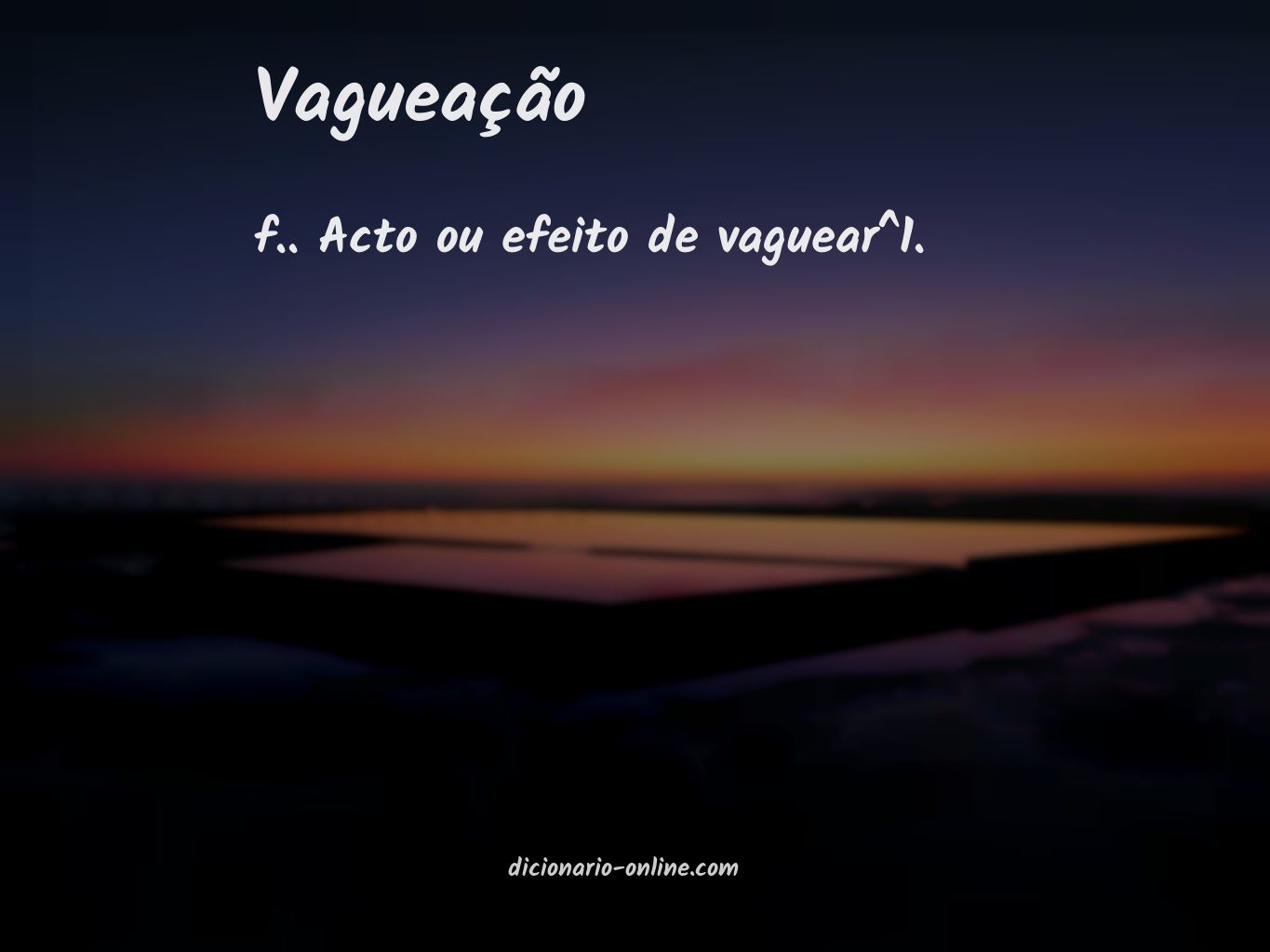 Significado de vagueação