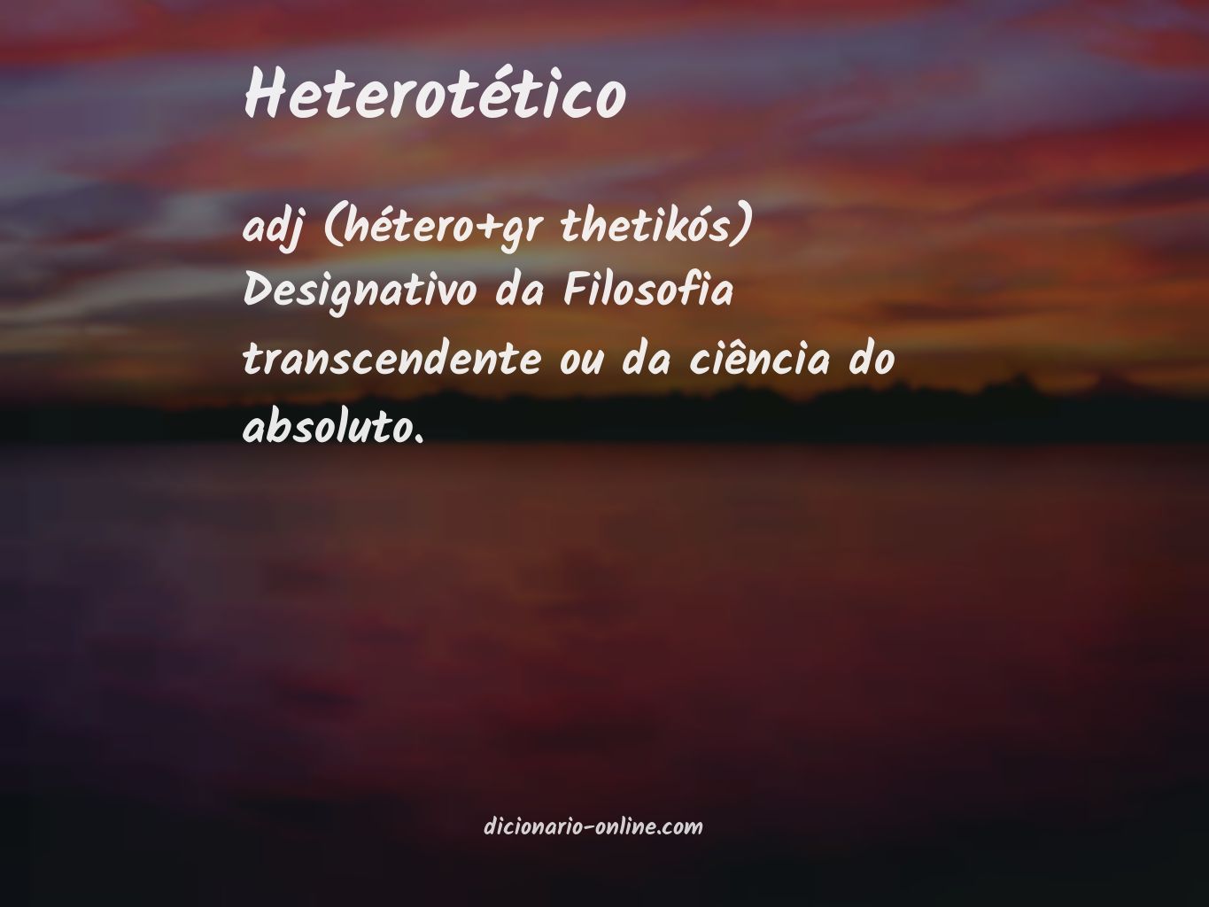 Significado de heterotético