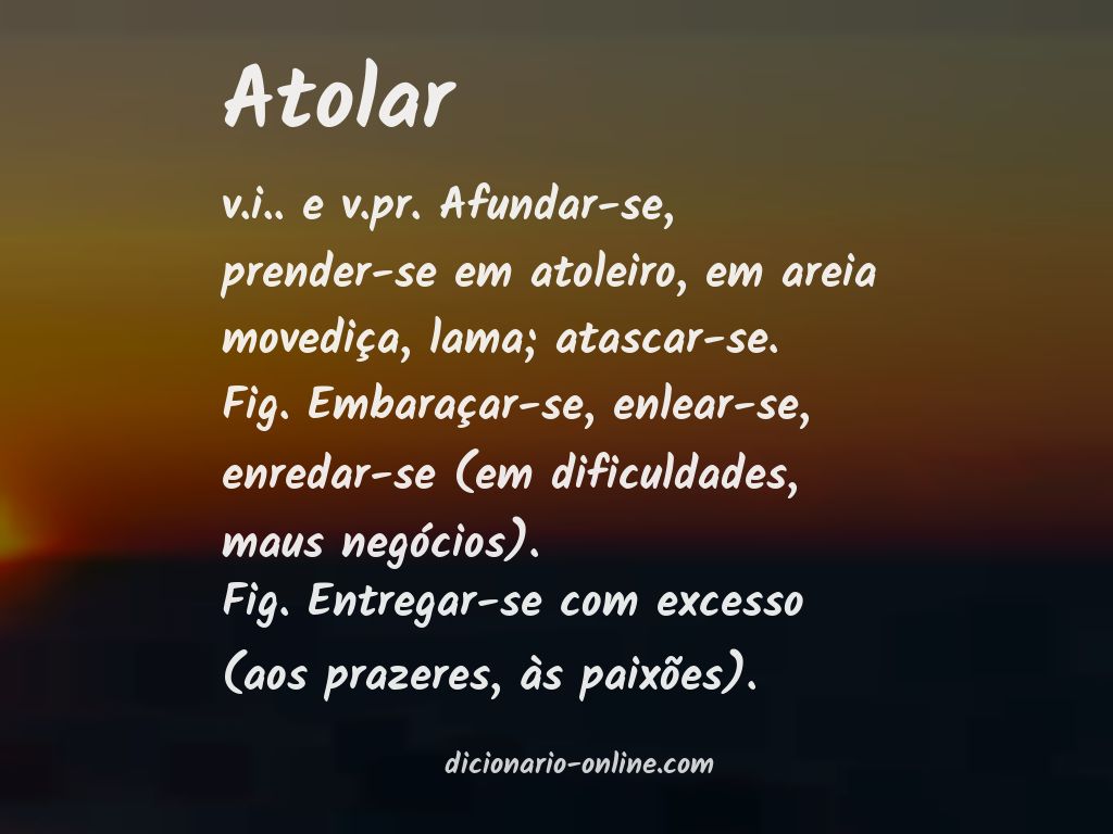 Significado de atolar