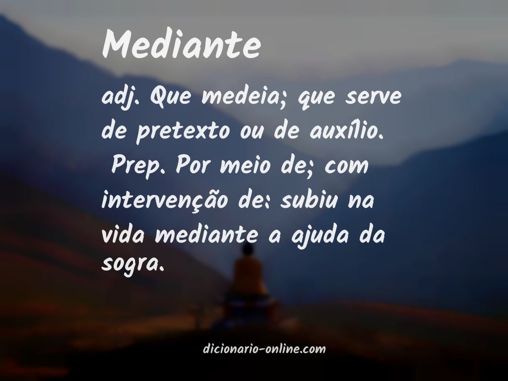 Significado de mediante