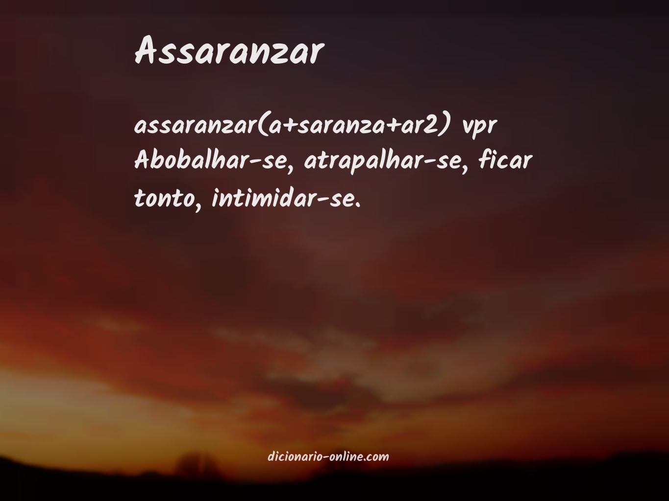 Significado de assaranzar