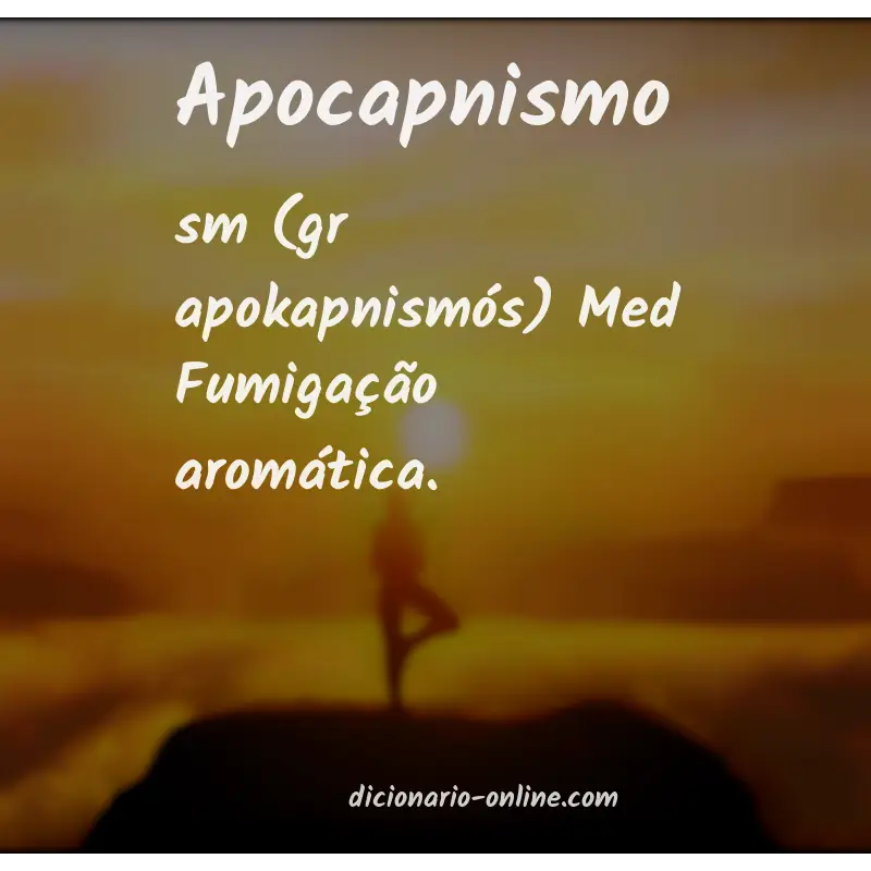 Significado de apocapnismo