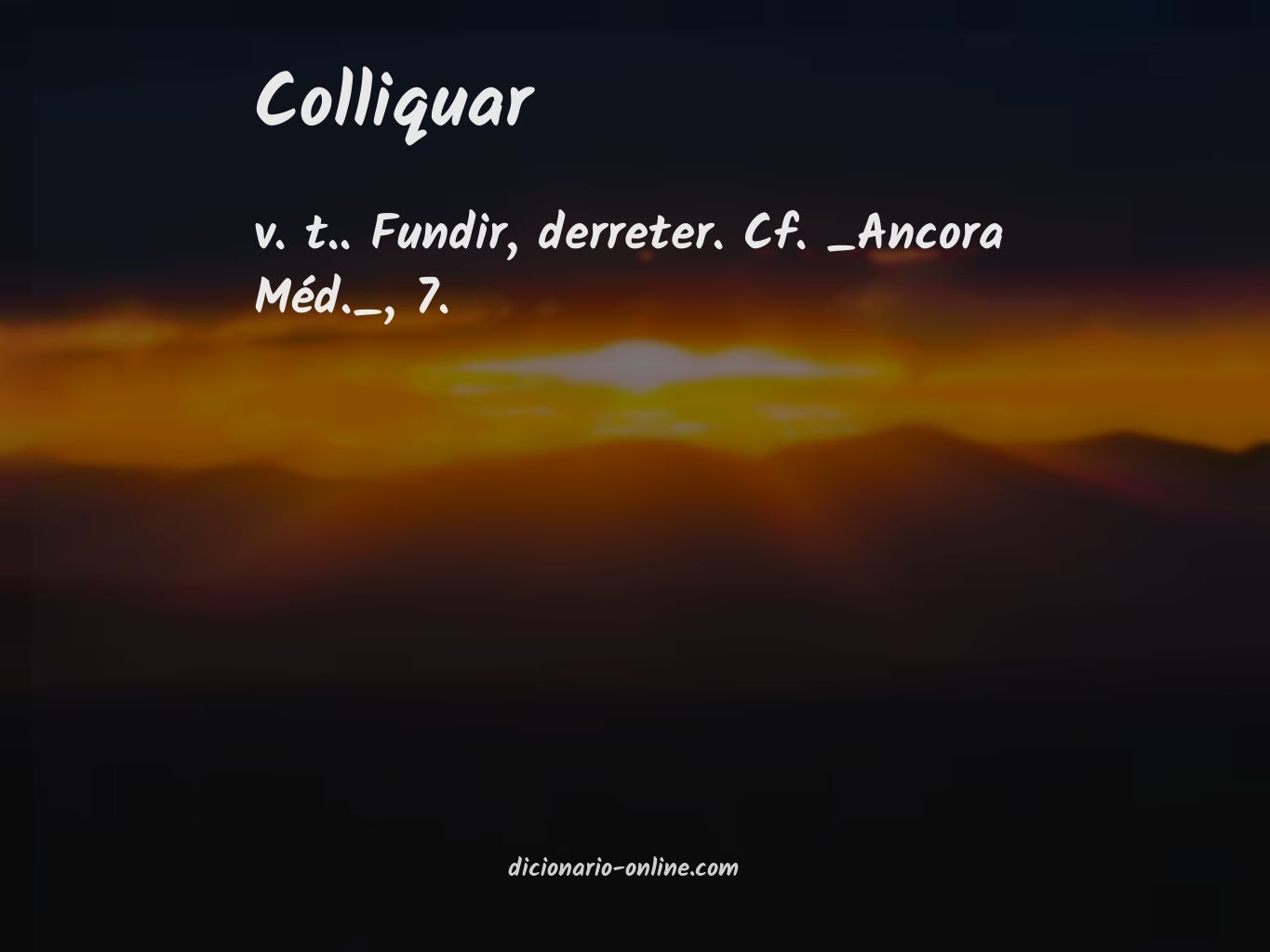 Significado de colliquar