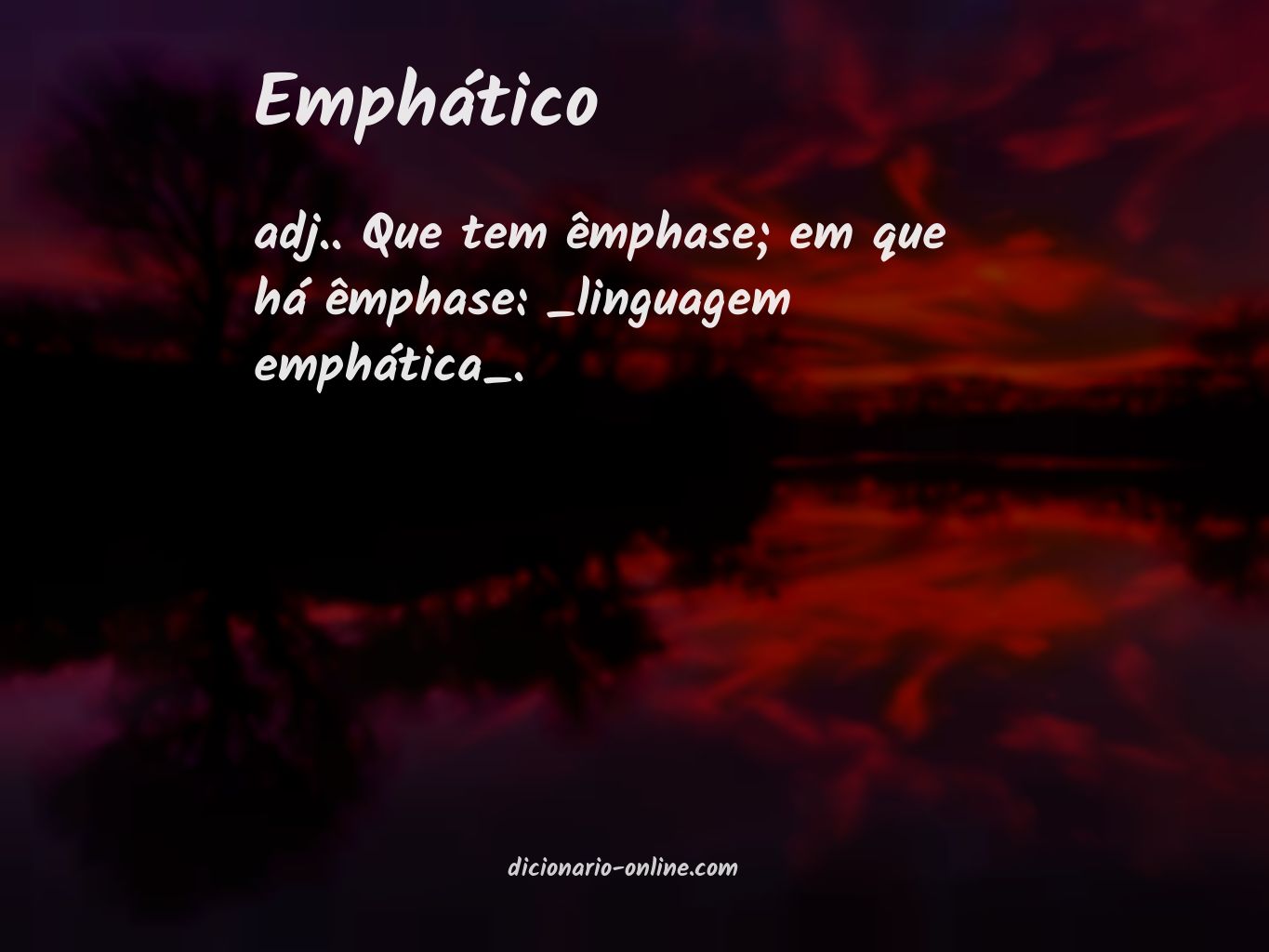 Significado de emphático