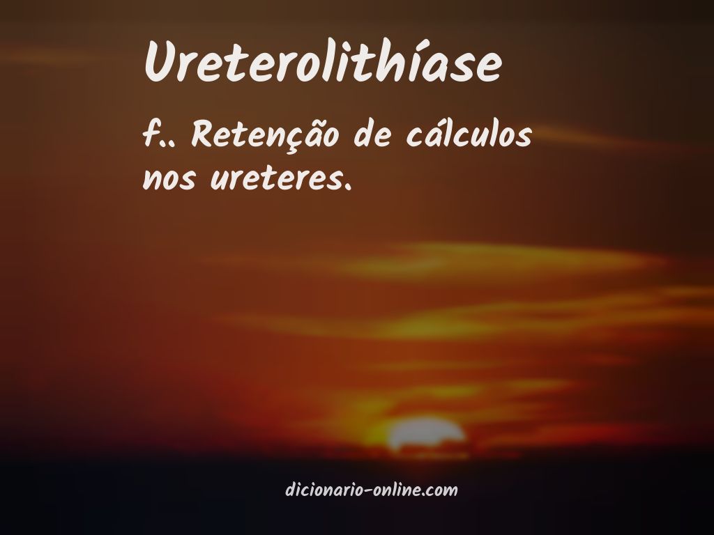 Significado de ureterolithíase