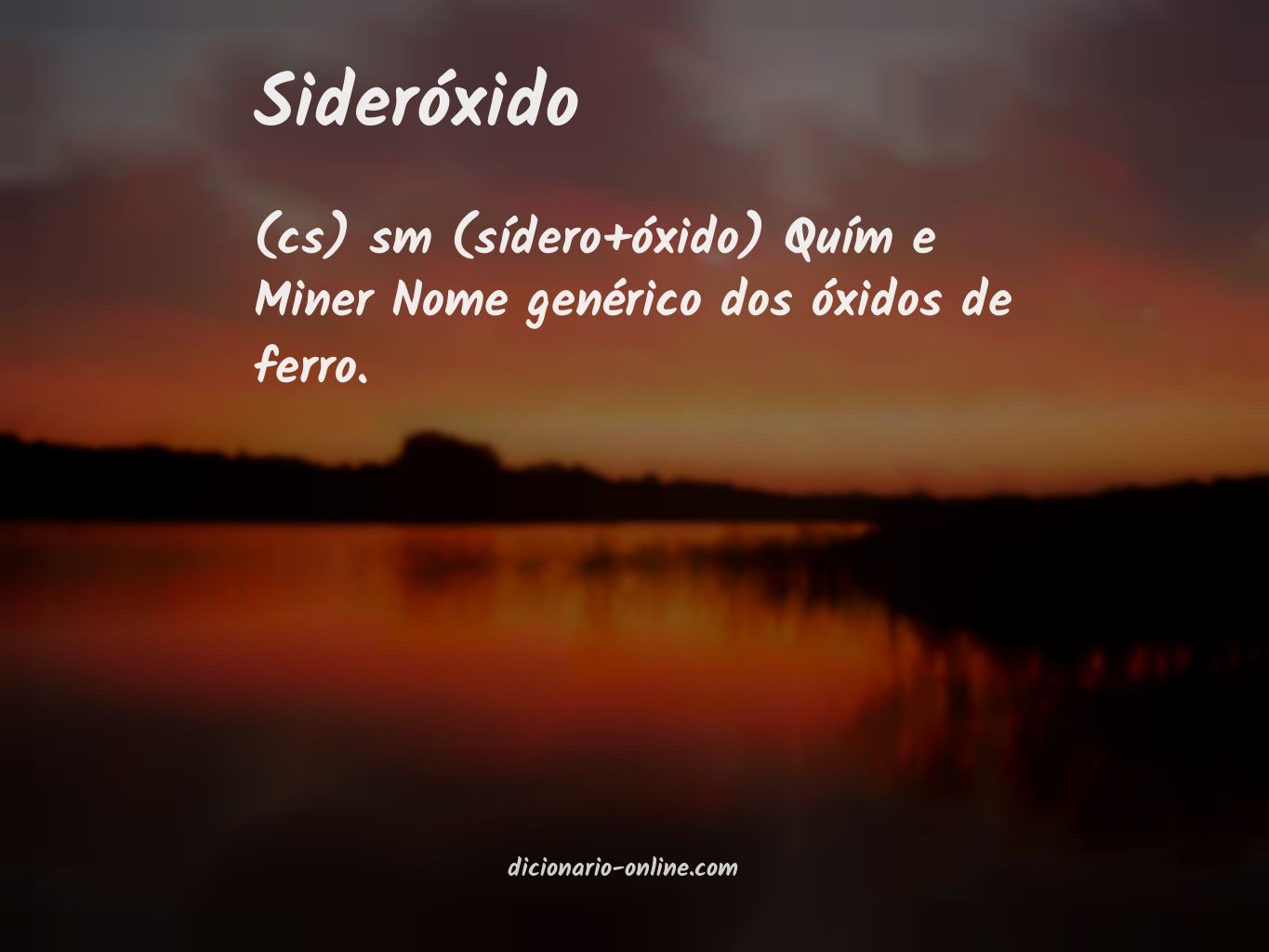 Significado de sideróxido