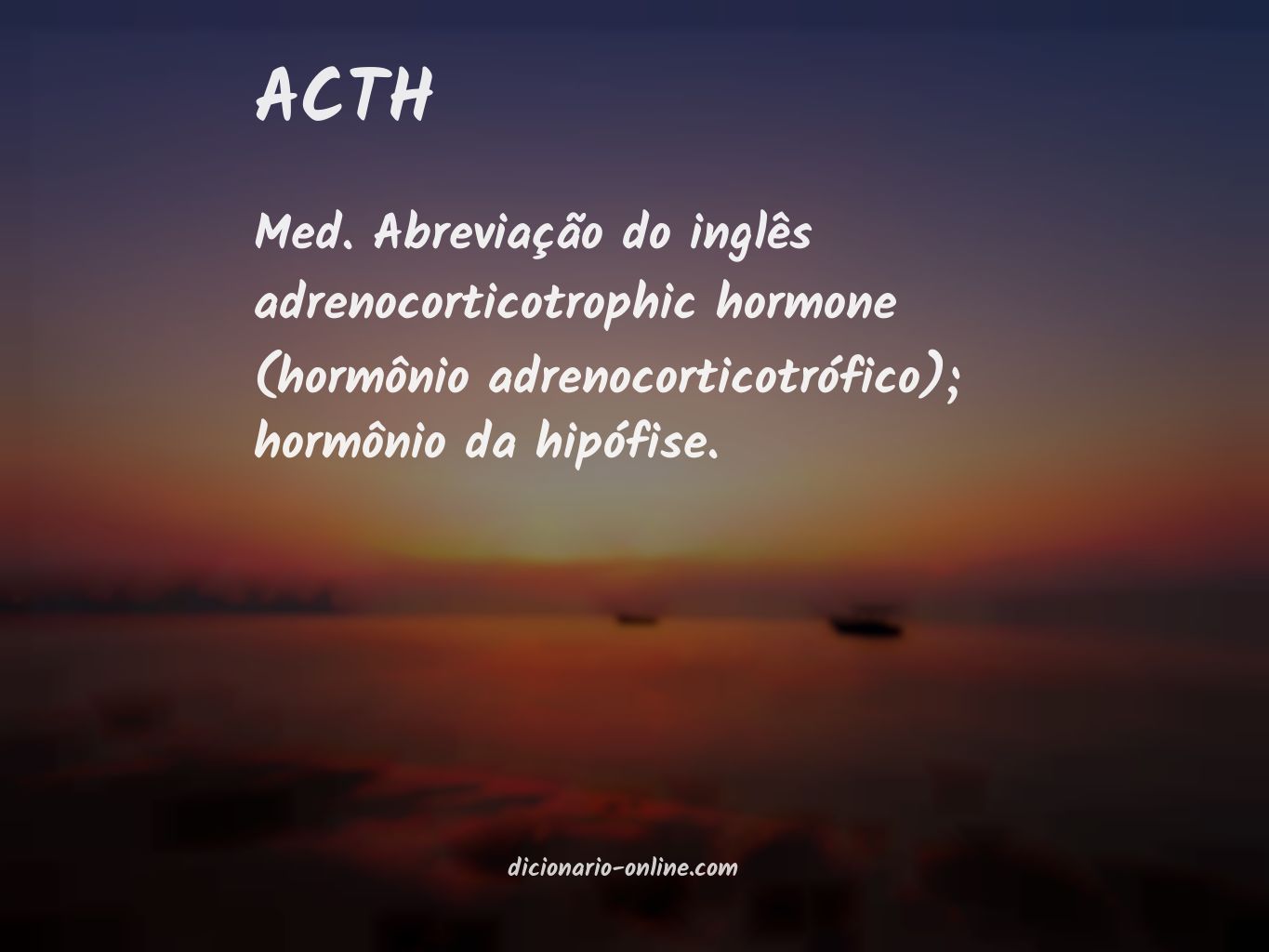 Significado de ACTH