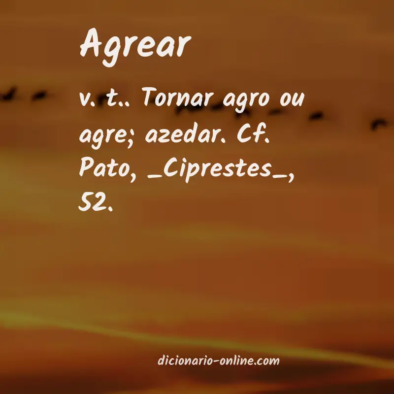Significado de agrear