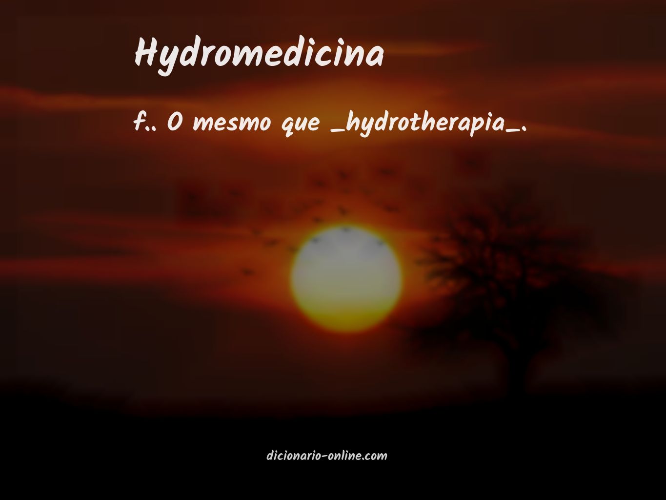 Significado de hydromedicina