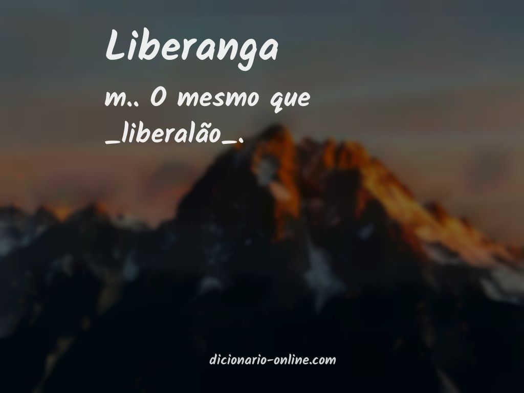 Significado de liberanga