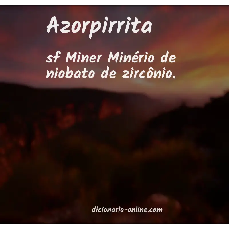 Significado de azorpirrita