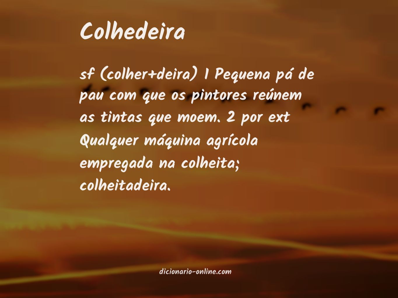 Significado de colhedeira