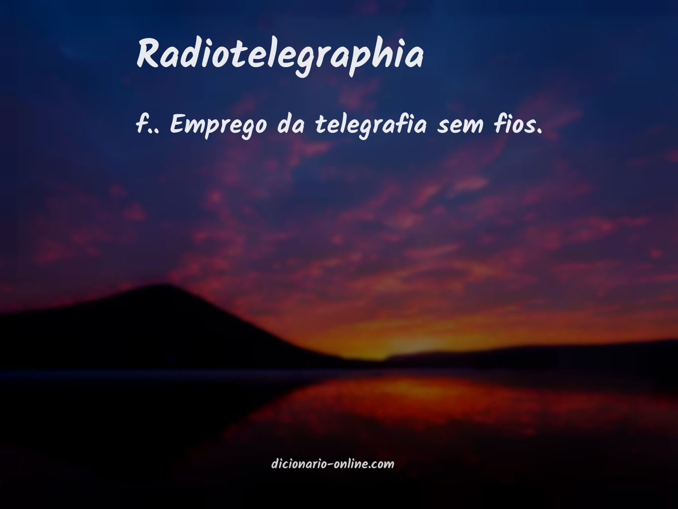 Significado de radiotelegraphia