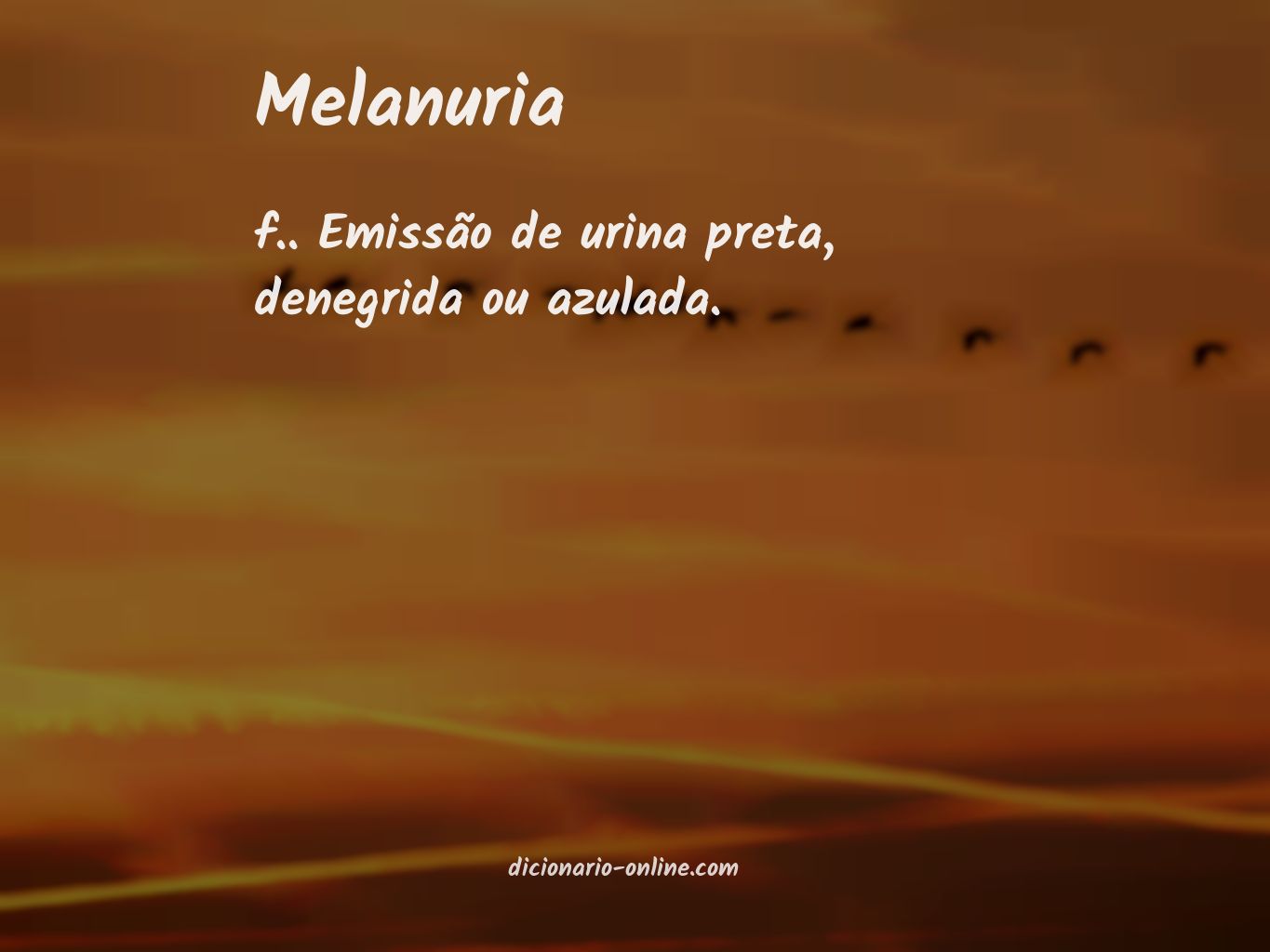 Significado de melanuria