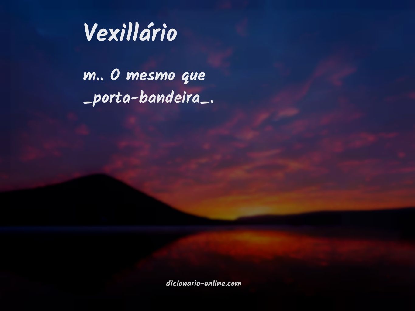 Significado de vexillário