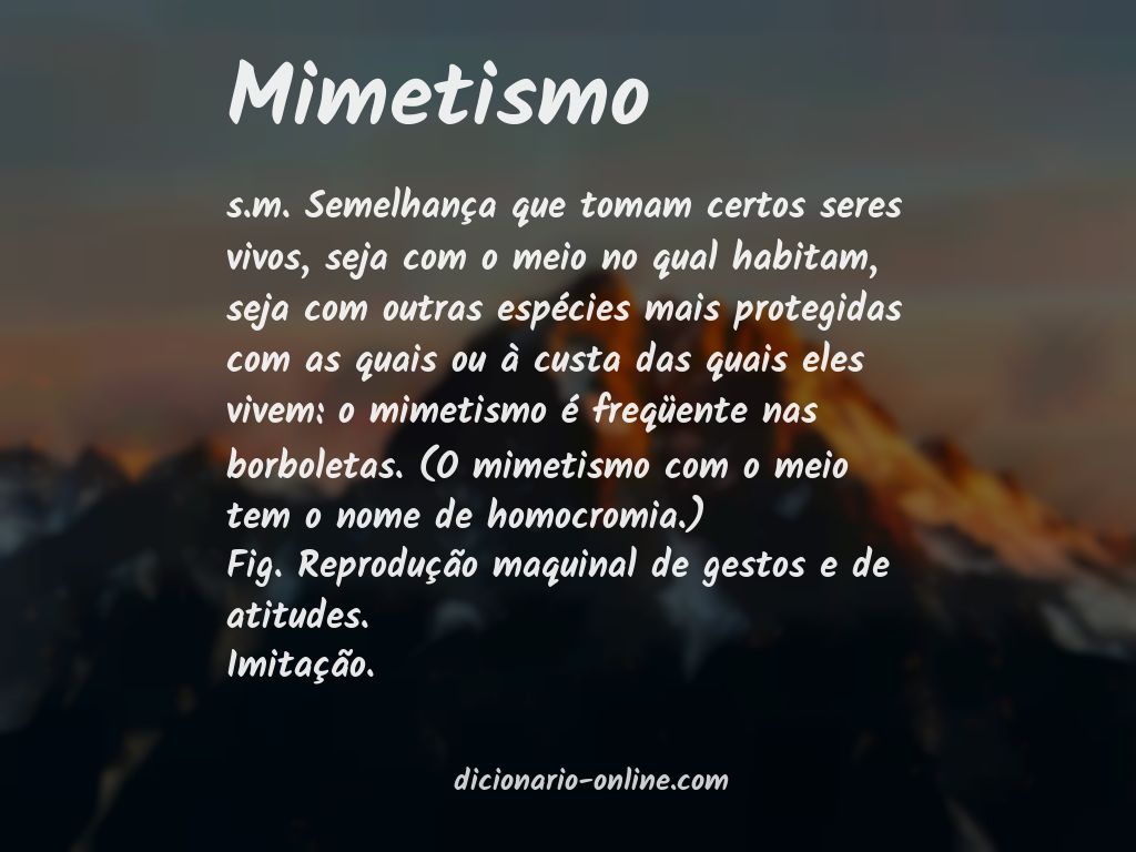 Significado de mimetismo