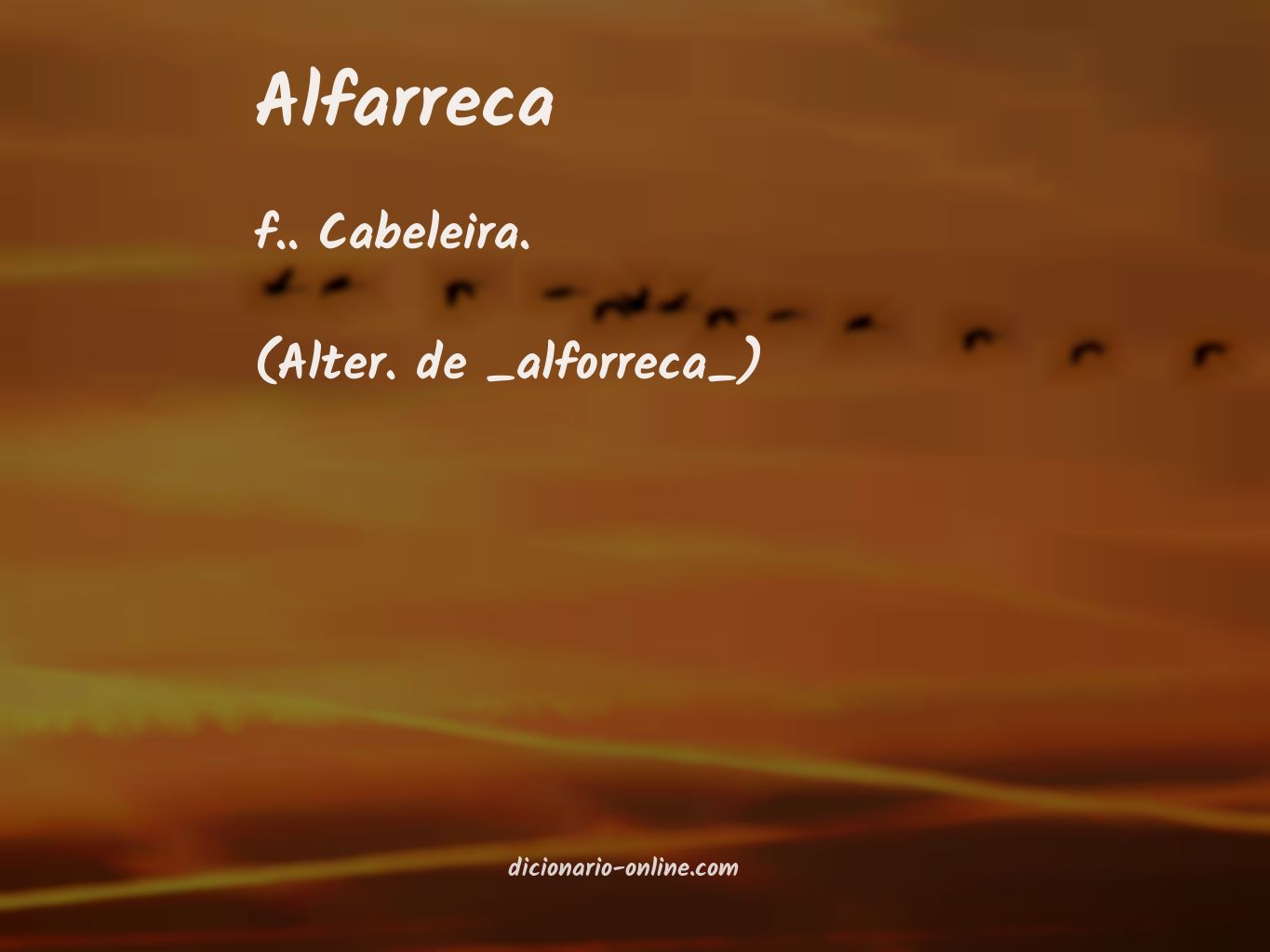 Significado de alfarreca