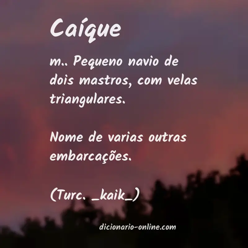 Significado de caíque