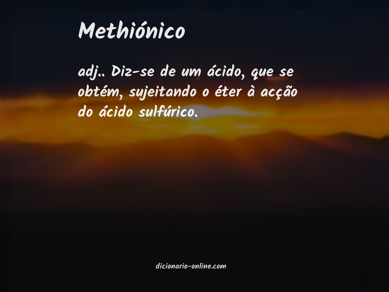 Significado de methiónico