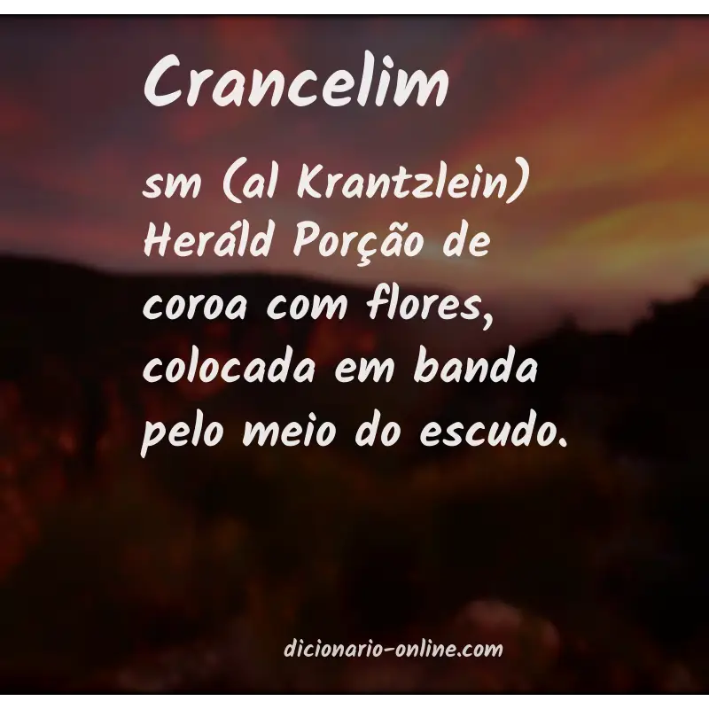 Significado de crancelim